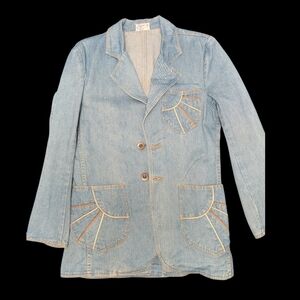 Vintage American Graffiti Denim Blazer